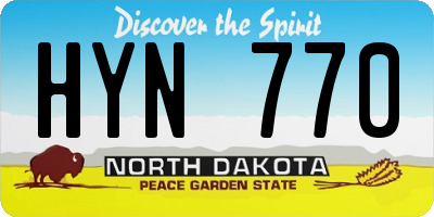 ND license plate HYN770
