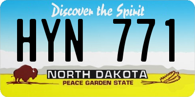 ND license plate HYN771
