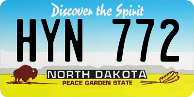 ND license plate HYN772