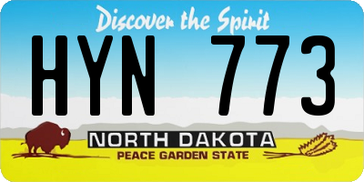 ND license plate HYN773
