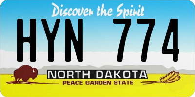 ND license plate HYN774
