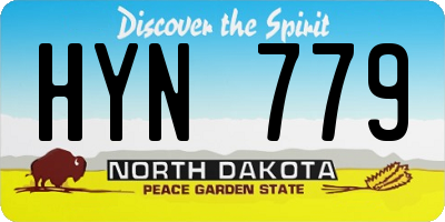 ND license plate HYN779