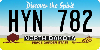 ND license plate HYN782