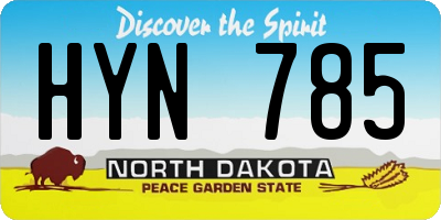 ND license plate HYN785