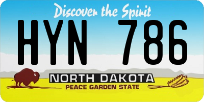 ND license plate HYN786