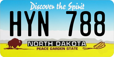 ND license plate HYN788
