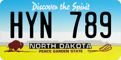 ND license plate HYN789