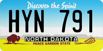 ND license plate HYN791