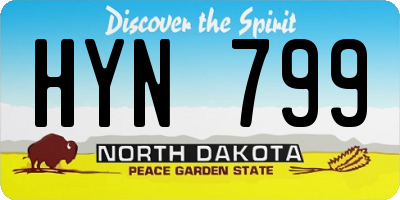 ND license plate HYN799