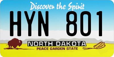 ND license plate HYN801