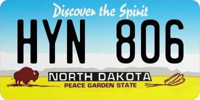 ND license plate HYN806
