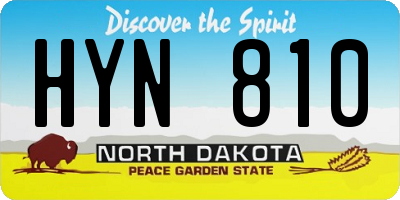 ND license plate HYN810