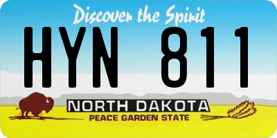 ND license plate HYN811