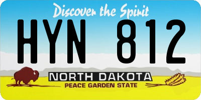 ND license plate HYN812