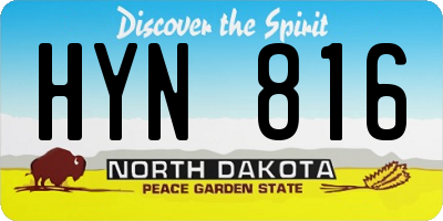 ND license plate HYN816