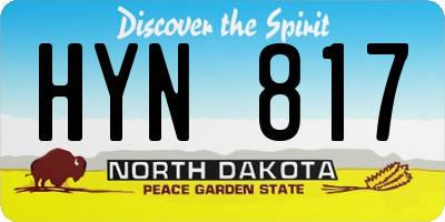 ND license plate HYN817