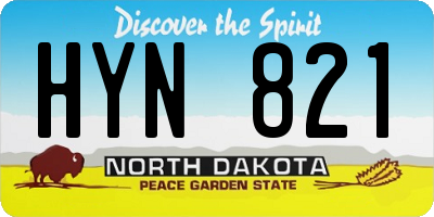 ND license plate HYN821