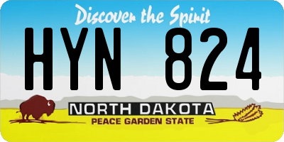 ND license plate HYN824