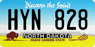 ND license plate HYN828