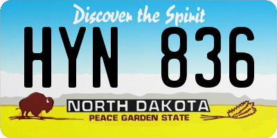 ND license plate HYN836