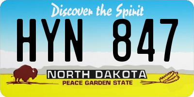 ND license plate HYN847