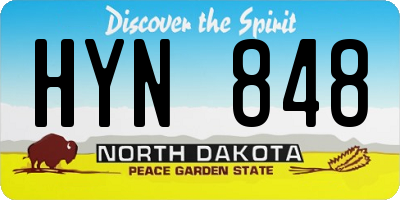 ND license plate HYN848