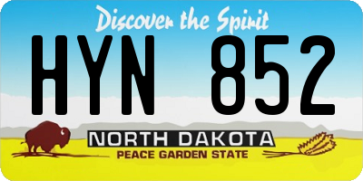 ND license plate HYN852