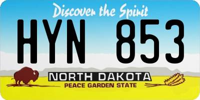 ND license plate HYN853