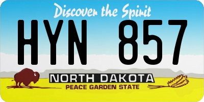 ND license plate HYN857