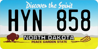ND license plate HYN858