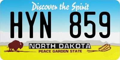 ND license plate HYN859