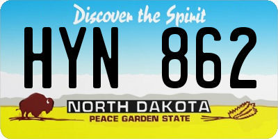 ND license plate HYN862