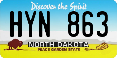 ND license plate HYN863
