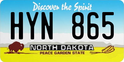 ND license plate HYN865
