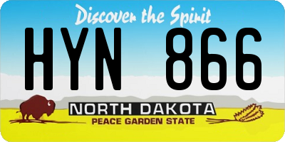 ND license plate HYN866