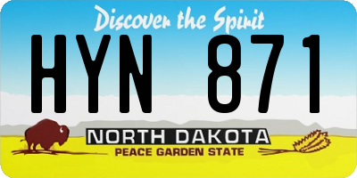 ND license plate HYN871