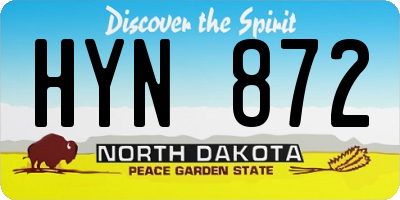 ND license plate HYN872