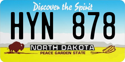 ND license plate HYN878