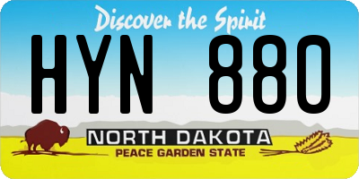 ND license plate HYN880