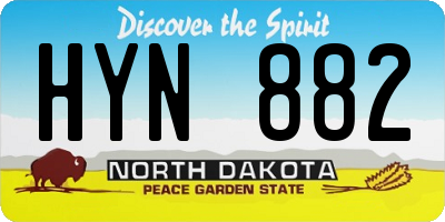 ND license plate HYN882