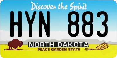 ND license plate HYN883