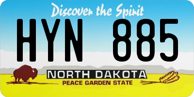 ND license plate HYN885