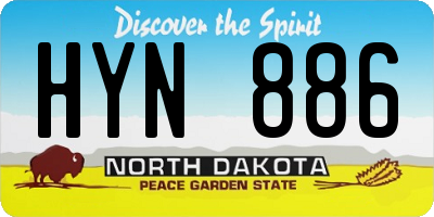 ND license plate HYN886