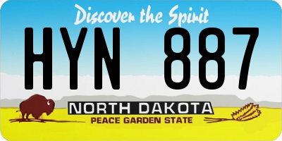 ND license plate HYN887