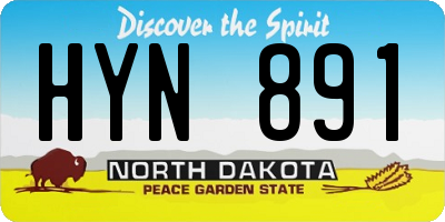 ND license plate HYN891