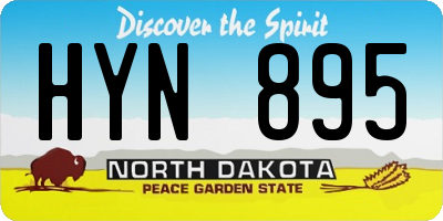 ND license plate HYN895