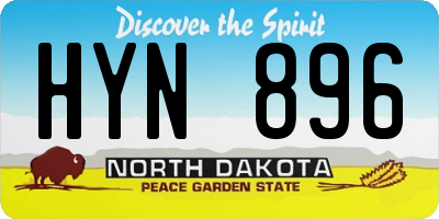 ND license plate HYN896