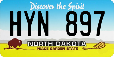 ND license plate HYN897