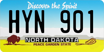 ND license plate HYN901