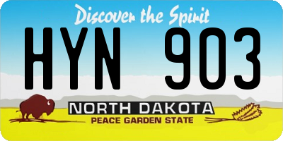 ND license plate HYN903